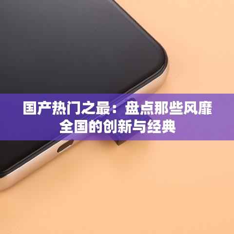 国产热门之最：盘点那些风靡全国的创新与经典