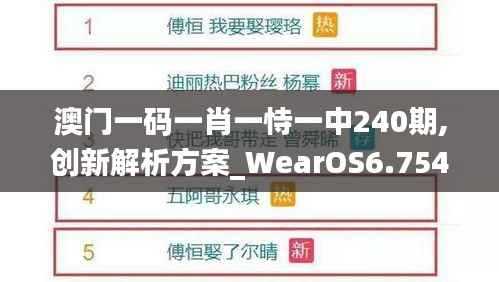 澳门一码一肖一恃一中240期,创新解析方案_WearOS6.754