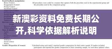 新澳彩资料免费长期公开,科学依据解析说明_Essential2.819