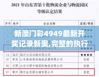 新澳门彩4949最新开奖记录新奥,完整的执行系统评估_3DM8.699