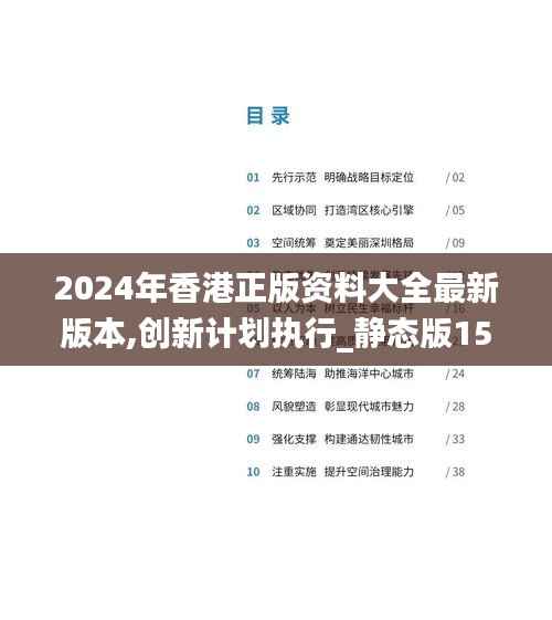 2024年香港正版资料大全最新版本,创新计划执行_静态版15.230