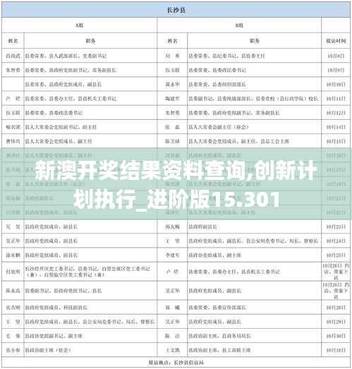 新澳开奖结果资料查询,创新计划执行_进阶版15.301