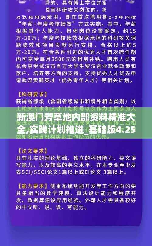 新澳门芳草地内部资料精准大全,实践计划推进_基础版4.257