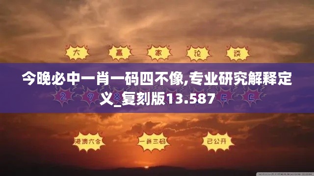 今晚必中一肖一码四不像,专业研究解释定义_复刻版13.587