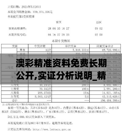 澳彩精准资料免费长期公开,实证分析说明_精装版10.581