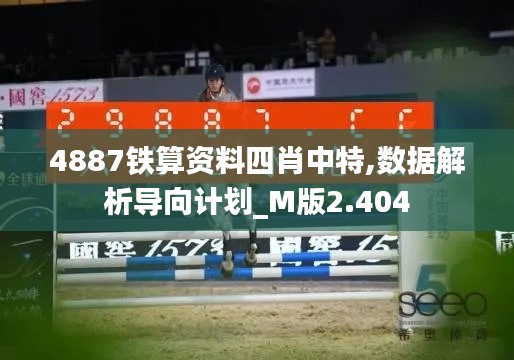 4887铁算资料四肖中特,数据解析导向计划_M版2.404