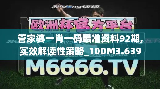 管家婆一肖一码最准资料92期,实效解读性策略_10DM3.639