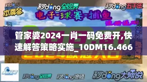 管家婆2024一肖一码免费开,快速解答策略实施_10DM16.466