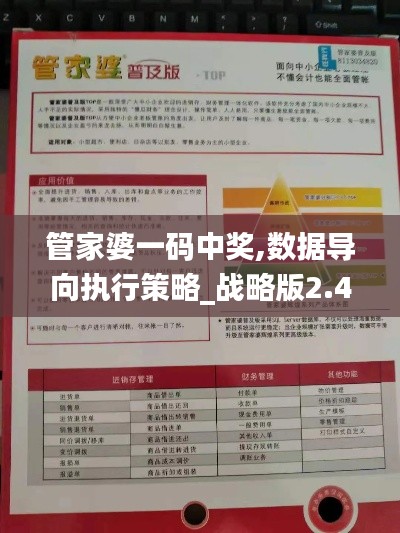 管家婆一码中奖,数据导向执行策略_战略版2.473