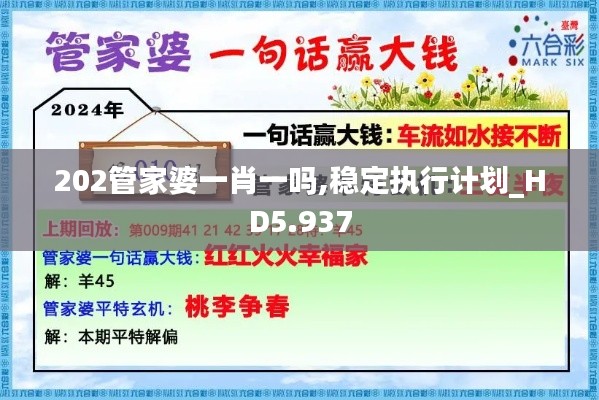 202管家婆一肖一吗,稳定执行计划_HD5.937