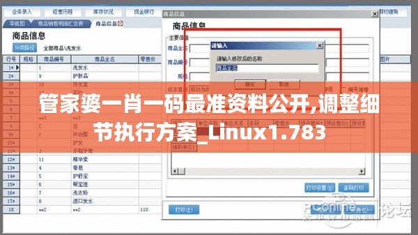管家婆一肖一码最准资料公开,调整细节执行方案_Linux1.783