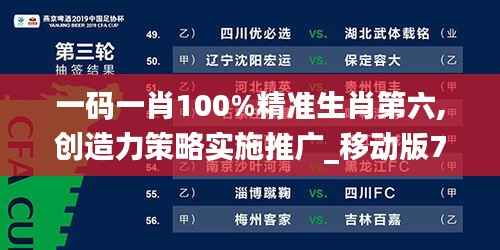 一码一肖100%精准生肖第六,创造力策略实施推广_移动版7.455