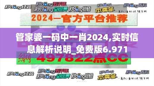 管家婆一码中一肖2024,实时信息解析说明_免费版6.971