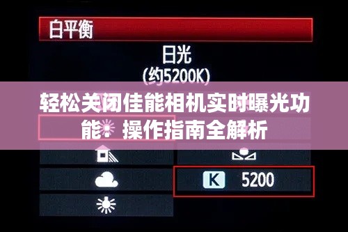 轻松关闭佳能相机实时曝光功能：操作指南全解析