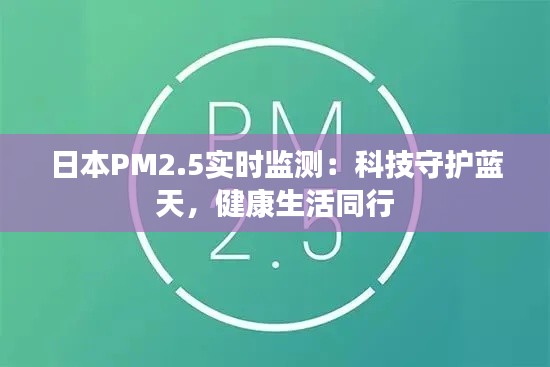 日本PM2.5实时监测:科技守护蓝天,健康生活同行