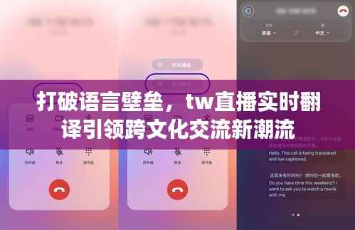 打破语言壁垒,tw直播实时翻译引领跨文化交流新潮流