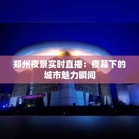 郑州夜景实时直播:夜幕下的城市魅力瞬间