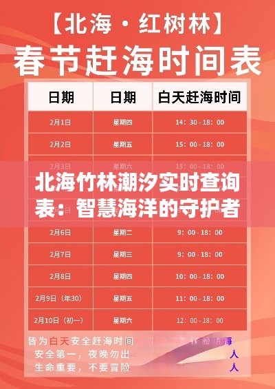 北海竹林潮汐实时查询表：智慧海洋的守护者