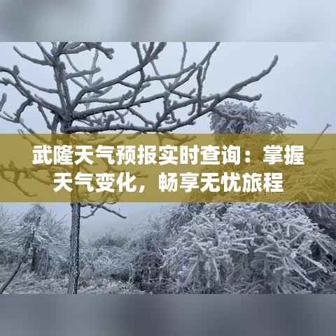 武隆天气预报实时查询：掌握天气变化，畅享无忧旅程