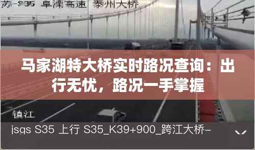 马家湖特大桥实时路况查询:出行无忧,路况一手掌握