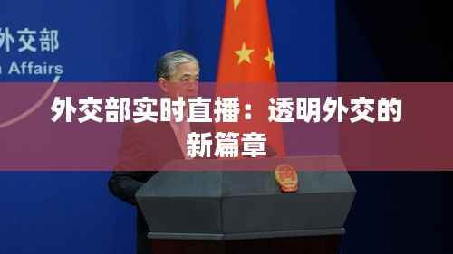 外交部实时直播:透明外交的新篇章