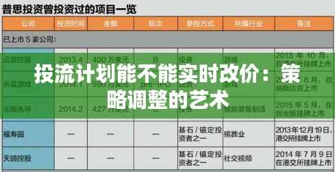 投流计划能不能实时改价:策略调整的艺术