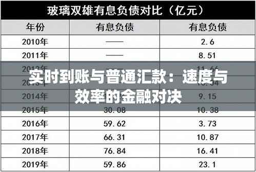 实时到账与普通汇款:速度与效率的金融对决