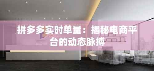 拼多多实时单量:揭秘电商平台的动态脉搏