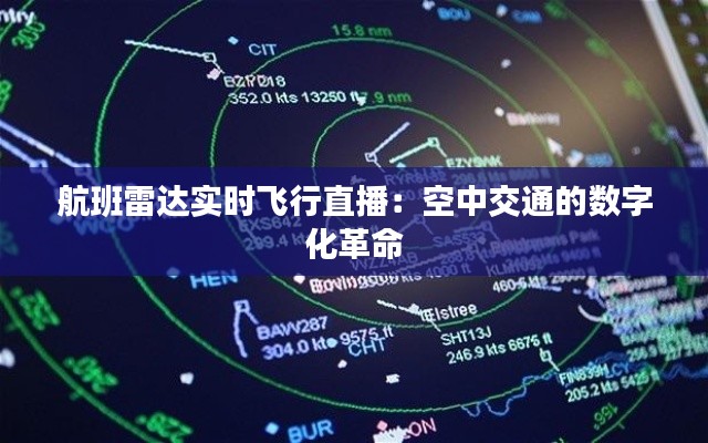 航班雷达实时飞行直播:空中交通的数字化革命