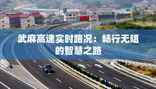 武麻高速实时路况:畅行无阻的智慧之路
