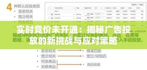 实时竞价未开通:揭秘广告投放的新挑战与应对策略