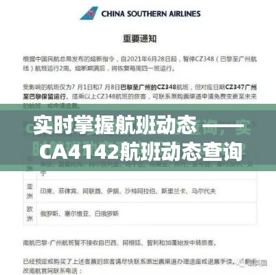 实时掌握航班动态 —— CA4142航班动态查询攻略