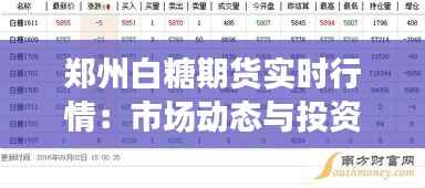 郑州白糖期货实时行情:市场动态与投资分析