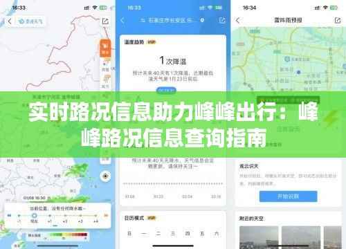 实时路况信息助力峰峰出行:峰峰路况信息查询指南