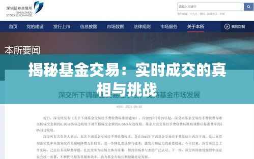 揭秘基金交易：实时成交的真相与挑战