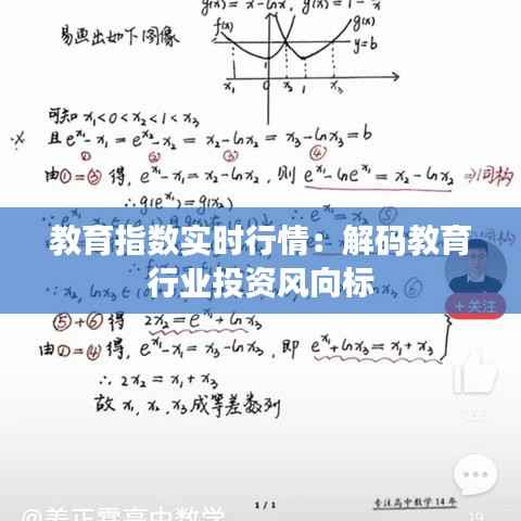 教育指数实时行情:解码教育行业投资风向标
