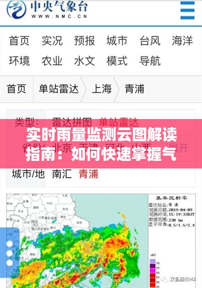 实时雨量监测云图解读指南:如何快速掌握气象信息