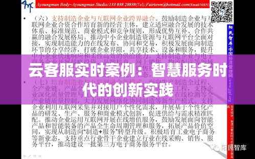 云客服实时案例:智慧服务时代的创新实践