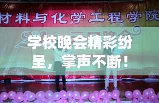 学校晚会精彩纷呈,掌声不断!