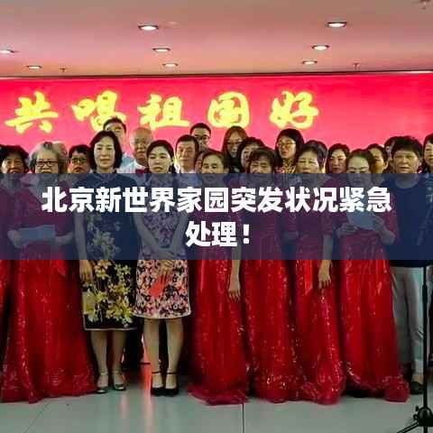 北京新世界家园突发状况紧急处理!