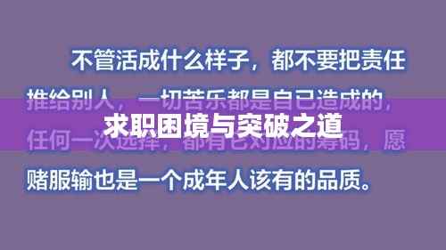 求职困境与突破之道