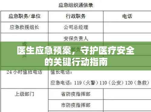医生应急预案,守护医疗安全的关键行动指南