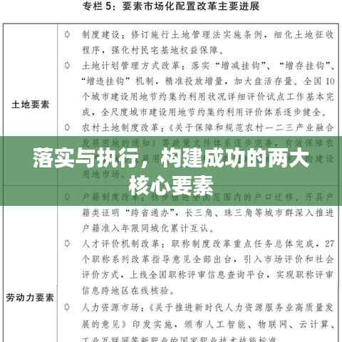 落实与执行,构建成功的两大核心要素