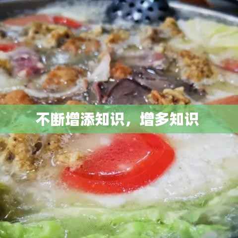 不断增添知识，增多知识 