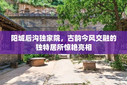 阳城后沟独家院,古韵今风交融的独特居所惊艳亮相