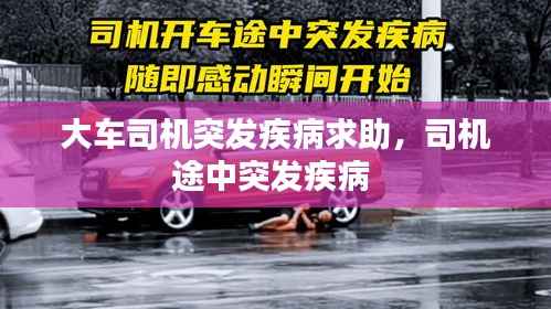 大车司机突发疾病求助,司机途中突发疾病