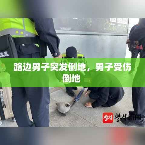 路边男子突发倒地，男子受伤倒地 