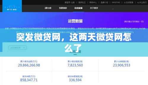 突发微贷网,这两天微贷网怎么了