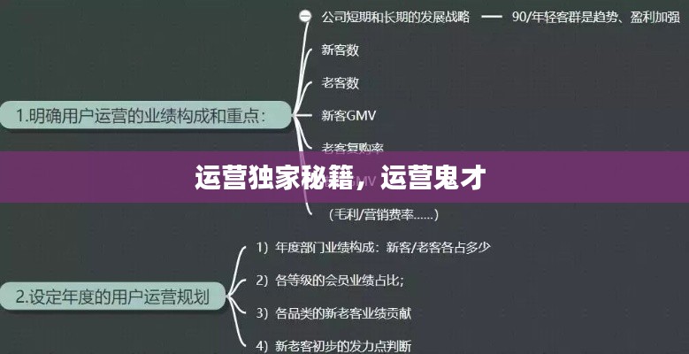 运营独家秘籍,运营鬼才