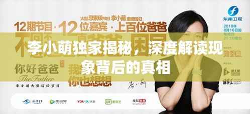 李小萌独家揭秘,深度解读现象背后的真相